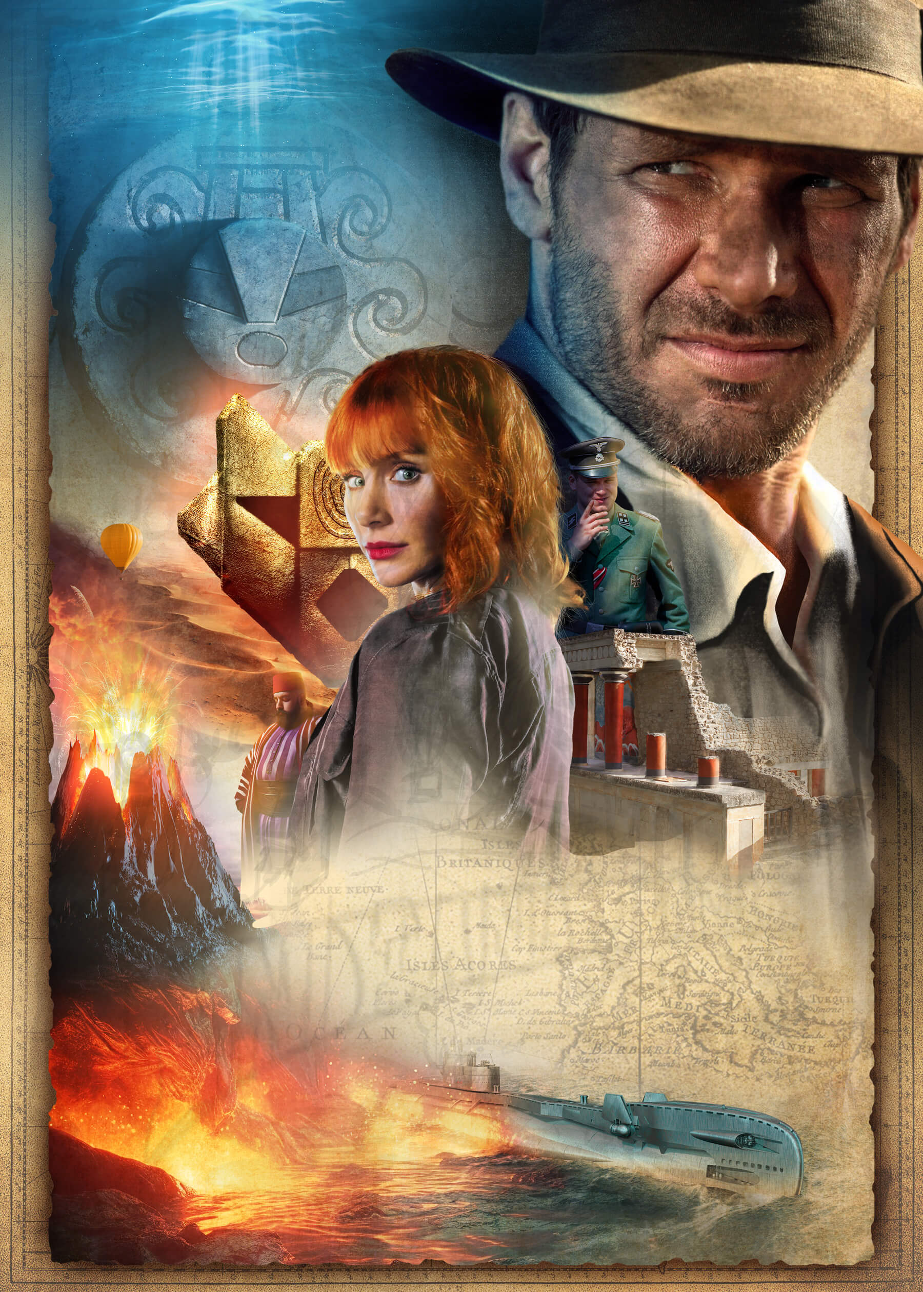 Indiana Jones and the Fate of Atlantis poster (WIP 6)